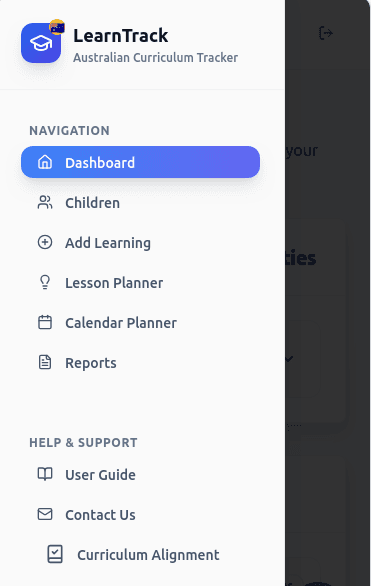 Mobile responsive interface showing FeatherTrail sidebar navigation on smaller screens